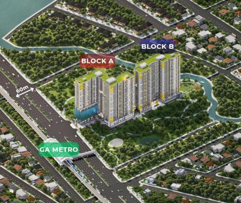 Căn hộ tuyến metro số 2 của bình dương, mặt tiền đường 60m - thanh toán chỉ 600 triệu nhận nhà